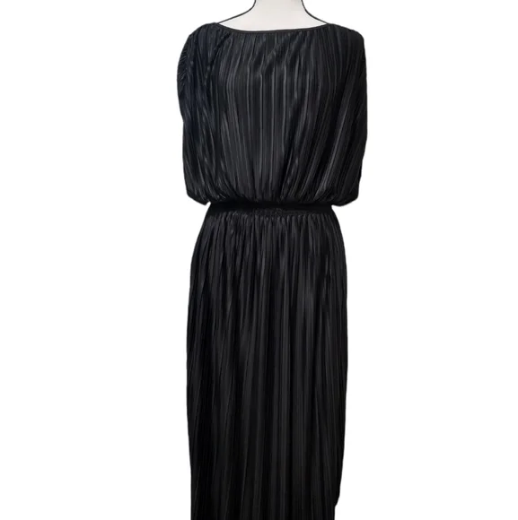 Banana Republic Black Dress | Black Long Pleated Dress for Women Size Sm… - Picture 8 of 17